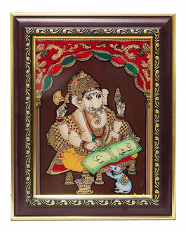 Glass Painting Vinayagar