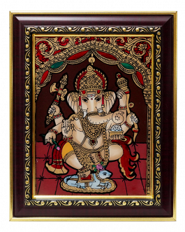 Glass  Painting Ganapathy
