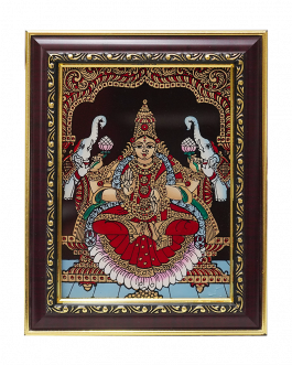 Glass  Painting Gajalakshmi