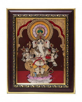 Glass  Painting Vinayagar