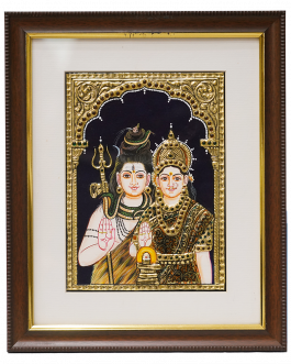 Tanjore Painting Sivanparvathi