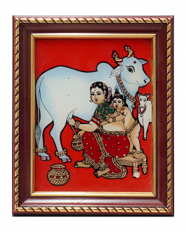 Glass Painting Krishna