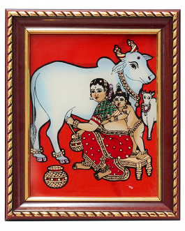 Glass  Painting Krishna