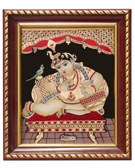 Glass Painting Krishna