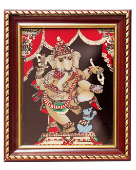 Glass  Painting Vinayagar