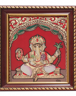 Glass  Painting Vinayagar