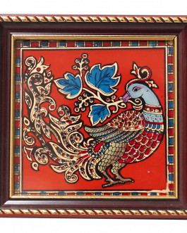 Glass Painting Peacock