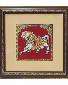 Tanjore Painting White Horse