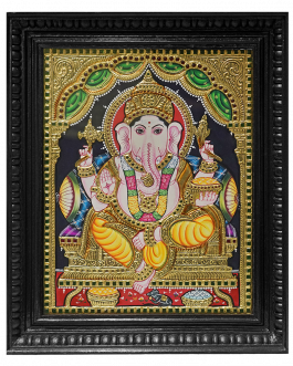 Tanjore Painting Vinayagar