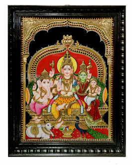 Tanjore Painting Sivan Family