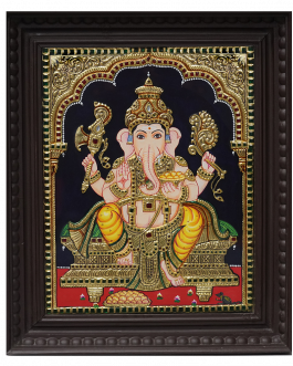 Tanjore Painting Vinayagar