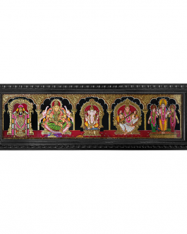 Tanjore Painting Lakshmi Ganesh Saraswathi Murugan Perumal