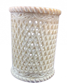 Stone Jali Pen Holder
