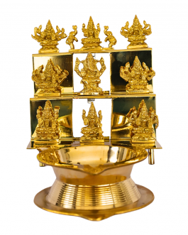 Brass Astalakshmi Lamp