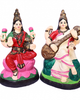 Paper mache Lakshmi,Saraswathi