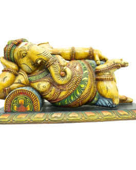 Wood Vasthu Ganesha Multicolor Antique Look Polish (Large)