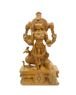 Wood Murugar Standing Statue (Teek Wood Polish)