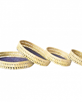 Palm Leaf Set Tray Round