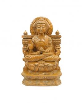 Wood Buddha – Chin Mudra (Teek Wood Polish)