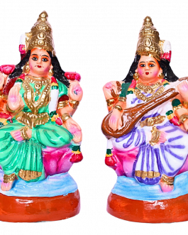Paper mache Lakshmi,Saraswathi