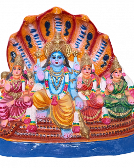 Paper mache Vishnu family