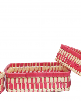 Palm leaf 3 in 1 Square Tray Full Set