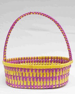 Palm Leaf Oval Hamper Basket