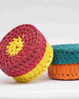 Palm Leaf Round Box Mini
