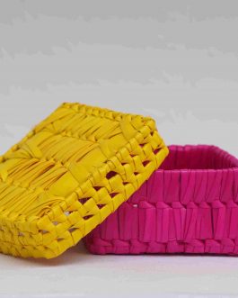 Palm leaf Small Square Box