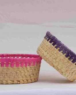 Palm Leaf Round Bowl