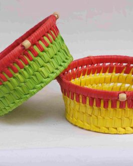 Palm leaf Round Money Bowl Small