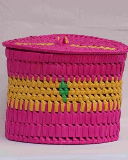 Palm Leaf Triangle Box With Lid