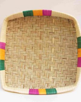 Palm Leaf Muram Square White