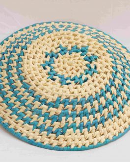 Palm Leaf Round Tray Fancy