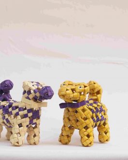 Palm Leaf Dog Doll