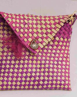 Palm Leaf Square Purse