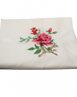 Hand Embroidery Square Table cloth Flower Work