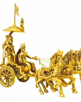 Brass 4 Horse With Cart
