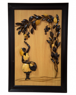 Coco Shell Girl Collecting Flowers