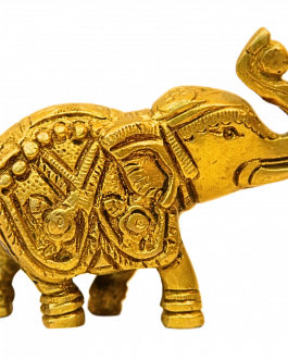 Brass Elephant Standing Statue