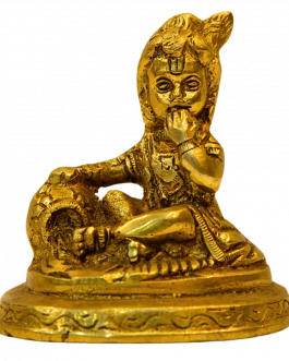 Brass Krishnar Sitting Statue