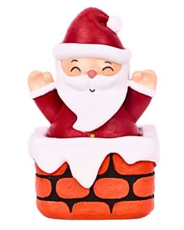 Fiber Santa in a chimney