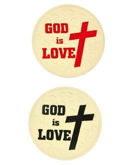 Fiber God is love Magnet Circle