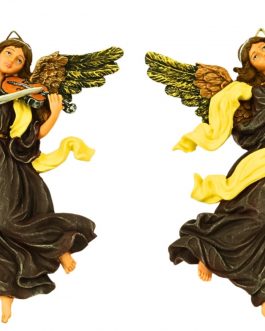 Fiber Angels with music instruments wall hanging