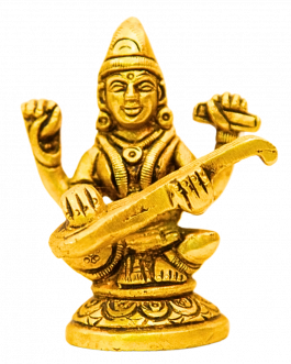 Brass Saraswati Sitting Statue
