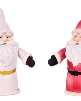 Fiber White & Red Santa