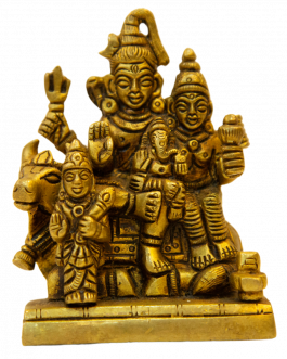 Brass Shivan With Family Statue