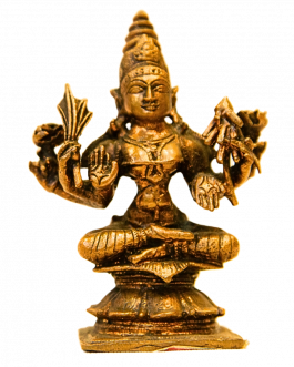 Brass Kamatchi Sitting Statue