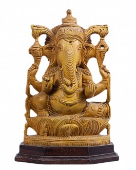 White Wood Ganesh