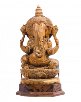 White Wood Ganesh